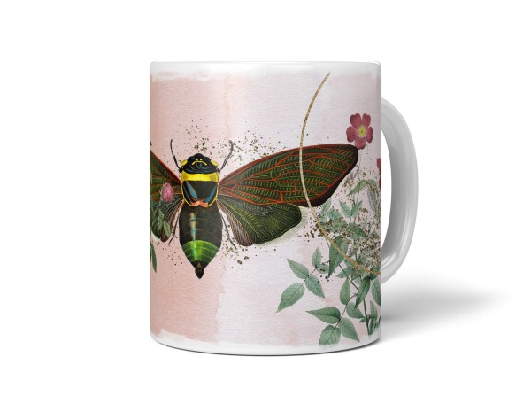 Paul Sinus Art Dekorative Tasse mit schönem Motiv schönem Design Insekt Vintage Blumen Kunstvoll