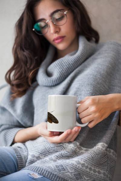 Paul Sinus Art Dekorative Tasse mit schönem Motiv Blumen Blüten Blumenstrauß Netzflügler Frühling Bis zu 60% Rabatt