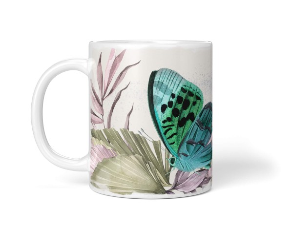 Paul Sinus Art Dekorative Tasse mit schönem Motiv Schmetterling Vintage Blumen Blüten Sommer Kunstvoll Clearance-Verkauf