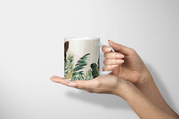 Paul Sinus Art Dekorative Tasse mit schönem Motiv Schmetterling Pflanzen Tropisch Vintage Kunstvoll Fabrikladen