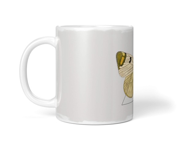 Paul Sinus Art Dekorative Tasse mit schönem Motiv Vintage Schmetterling Dreieck Design Kunstvoll Begrenzt auf 3 Tage