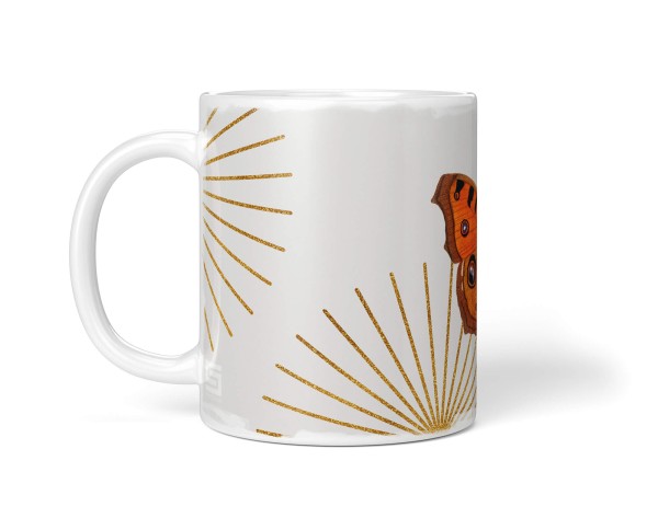 Paul Sinus Art Dekorative Tasse mit schönem Motiv Schmetterling Vintage goldene Elemente Design Speichern exportieren