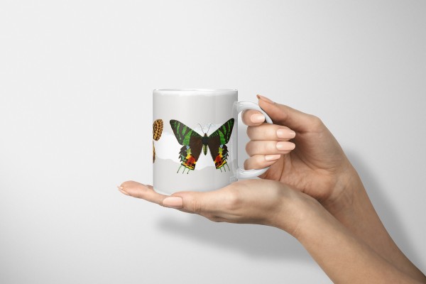 Paul Sinus Art Dekorative Tasse mit schönem Motiv Schmetterlinge Vintage schönem Design Kunstvoll zollfrei