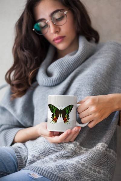 Paul Sinus Art Dekorative Tasse mit schönem Motiv Schmetterlinge Vintage schönem Design Kunstvoll zollfrei