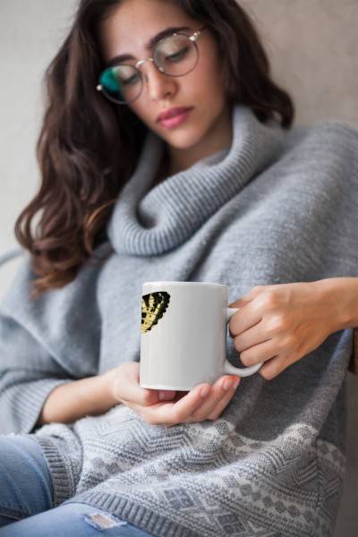 Paul Sinus Art Dekorative Tasse mit schönem Motiv Schmetterling Vintage Kunstvoll Pastelltöne 50% Rabatt für begrenzte Zeit