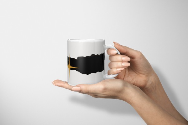 Paul Sinus Art Dekorative Tasse mit schönem Motiv einzigartiges Design Netzflügler goldener Stern Kunstvoll Rabatte dieses Monats