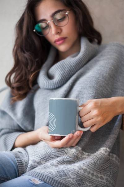 Paul Sinus Art Dekorative Tasse mit schönem Motiv blauer Schmetterling einzigartiges Design goldenen Elemente Meist gekauft