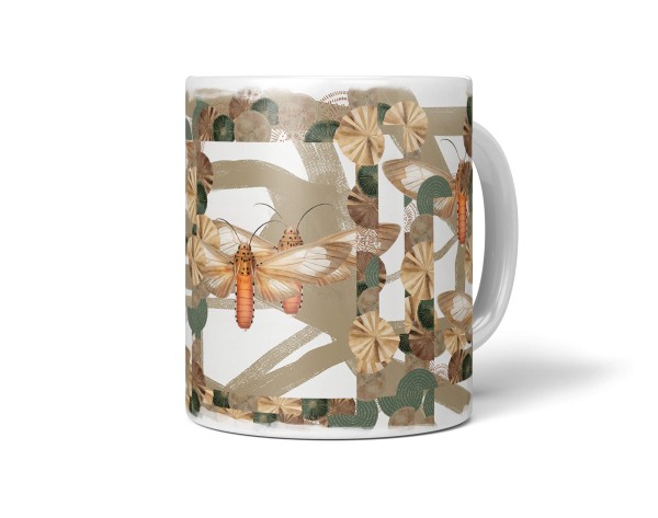 Paul Sinus Art Dekorative Tasse mit schönem Motiv Schmetterlinge Muster Design Einzigartig Kunstvoll