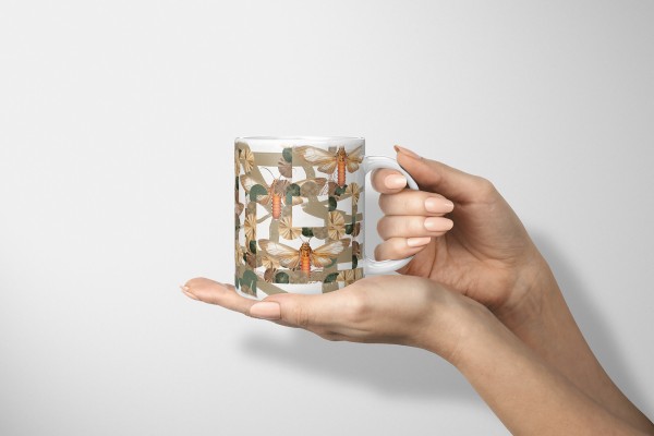 Paul Sinus Art Dekorative Tasse mit schönem Motiv Schmetterlinge Muster Design Einzigartig Kunstvoll Sonderangebot
