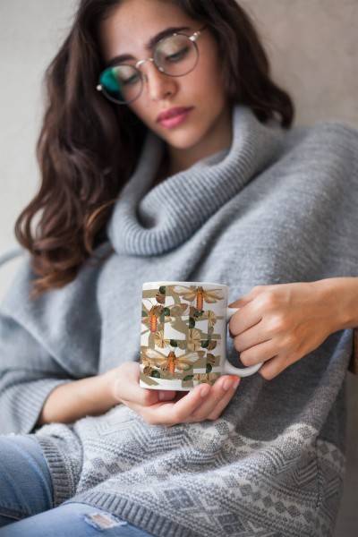 Paul Sinus Art Dekorative Tasse mit schönem Motiv Schmetterlinge Muster Design Einzigartig Kunstvoll Sonderangebot