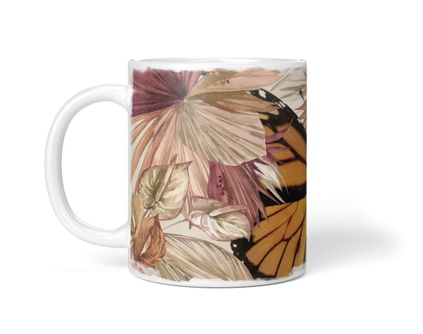Paul Sinus Art Dekorative Tasse mit schönem Motiv Schmetterling Vintage exotische Pflanzen Einzigartig Flash Sale