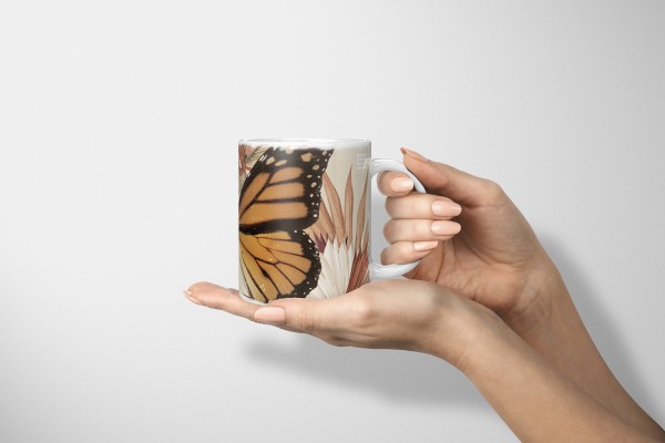 Paul Sinus Art Dekorative Tasse mit schönem Motiv Schmetterling Vintage exotische Pflanzen Einzigartig Flash Sale