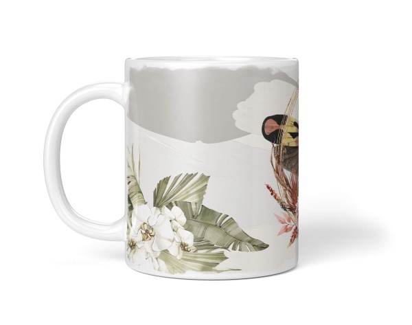Paul Sinus Art Dekorative Tasse mit schönem Motiv Vintage Hummel Blumen Frühling Pastelltöne Kunstvoll Online Shopping