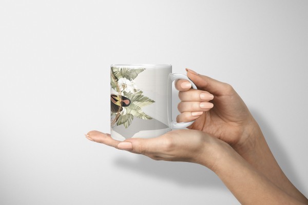 Paul Sinus Art Dekorative Tasse mit schönem Motiv Vintage Hummel Blumen Frühling Pastelltöne Kunstvoll Online Shopping