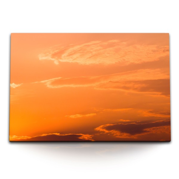 Paul Sinus Art 120x80cm Wandbild auf Leinwand Roter Himmel Abendrot Sonnenuntergang Abendröte