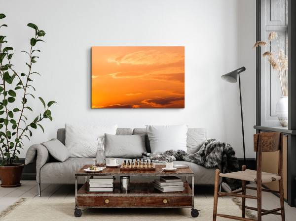 Paul Sinus Art 120x80cm Wandbild auf Leinwand Roter Himmel Abendrot Sonnenuntergang Abendröte Neuheiten
