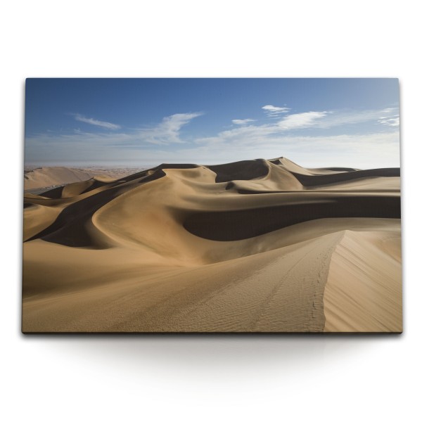 Paul Sinus Art 120x80cm Wandbild auf Leinwand Wüste Wüstensand Sanddünen Sahara