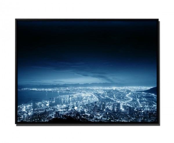 Paul Sinus Art 105x75cm Leinwandbild Petrol Panorama Kapstadt Süd Afrika