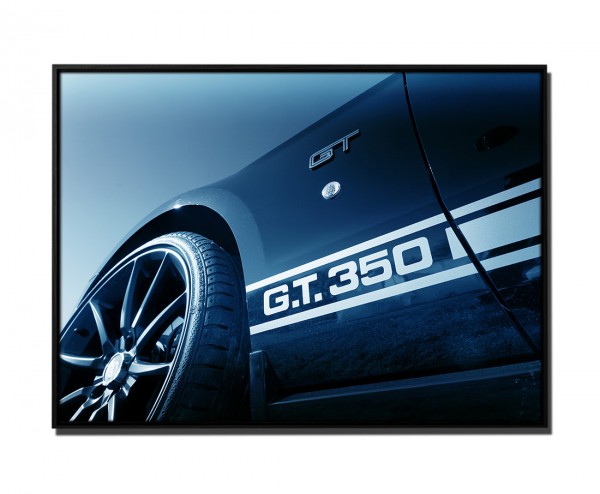 Paul Sinus Art 105x75cm Leinwandbild Petrol Shelby Mustang GT 350