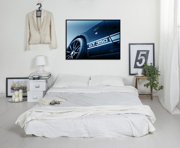 Paul Sinus Art 105x75cm Leinwandbild Petrol Shelby Mustang GT 350 Begrenzte Freigabe
