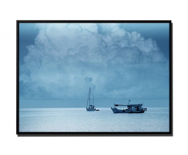 Paul Sinus Art 105x75cm Leinwandbild Petrol Sturm Segelboot Thailand Letzte 3 Tage