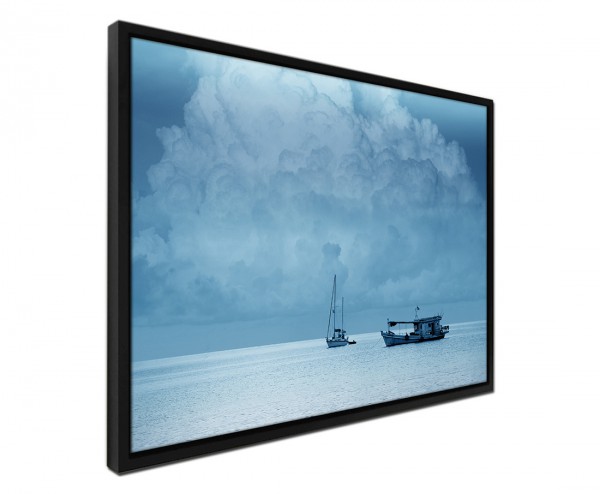 Paul Sinus Art 105x75cm Leinwandbild Petrol Sturm Segelboot Thailand Letzte 3 Tage