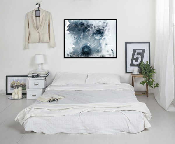 Paul Sinus Art 105x75cm Leinwandbild Petrol Malerei Blüten Sonnenblume Letzte 2 Tage