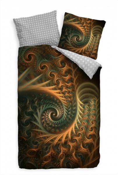 Paul Sinus Art Abstrakt 3D Spiralen Hintergrund Bettwäsche Set 135x200 cm + 80x80cm Atmungsaktiv