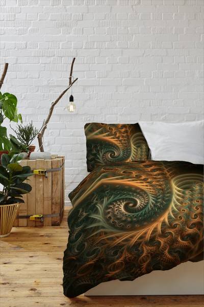 Paul Sinus Art Abstrakt 3D Spiralen Hintergrund Bettwäsche Set 135x200 cm + 80x80cm Atmungsaktiv Fabrik Onlineshop