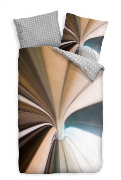 Paul Sinus Art Tunnel Unscharf Schnell Modern Bettwäsche Set 135x200 cm + 80x80cm Atmungsaktiv