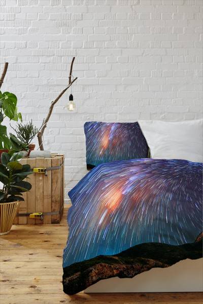 Paul Sinus Art Milchstraáe Geschwindigkeit Blau Himmel Bettwäsche Set 135x200 cm + 80x80cm Atmungsaktiv Sonderangebot der Fabrik