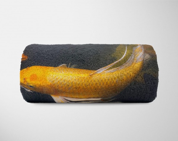 Paul Sinus Art Handtuch Strandhandtuch Saunatuch Kuscheldecke mit Tiermotiv Koi Zuchtkarpfen G Speichern exportieren