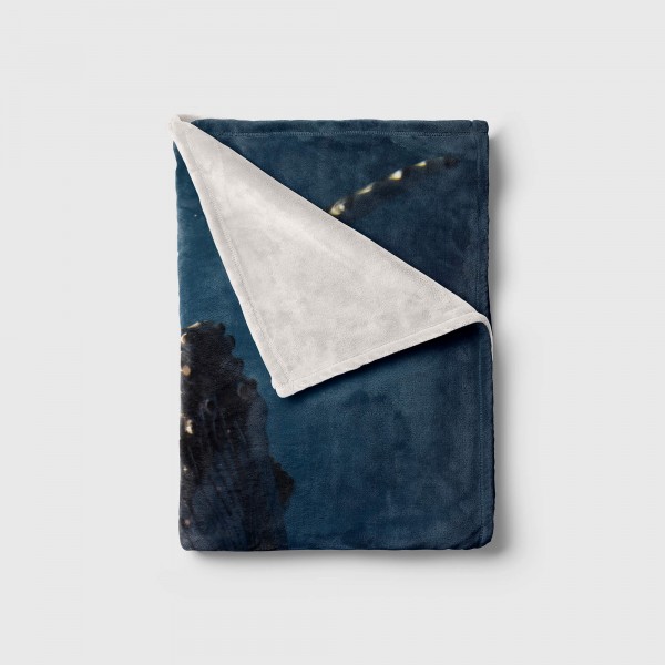 Paul Sinus Art Handtuch Strandhandtuch Saunatuch Kuscheldecke mit Tiermotiv Buckelwal unter Wa Auslauf
