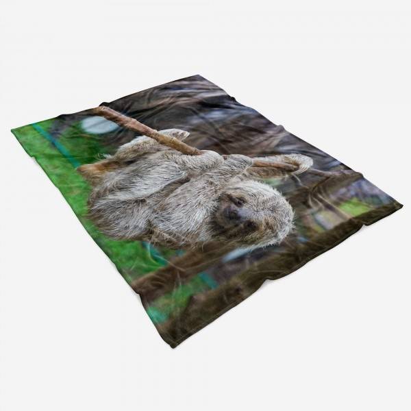 Paul Sinus Art Handtuch Strandhandtuch Saunatuch Kuscheldecke mit Tiermotiv Baby Faultier Süß Fabrikverkauf