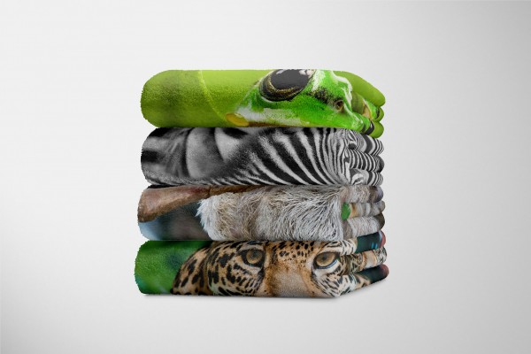Paul Sinus Art Handtuch Strandhandtuch Saunatuch Kuscheldecke mit Tiermotiv Baby Faultier Süß Fabrikverkauf