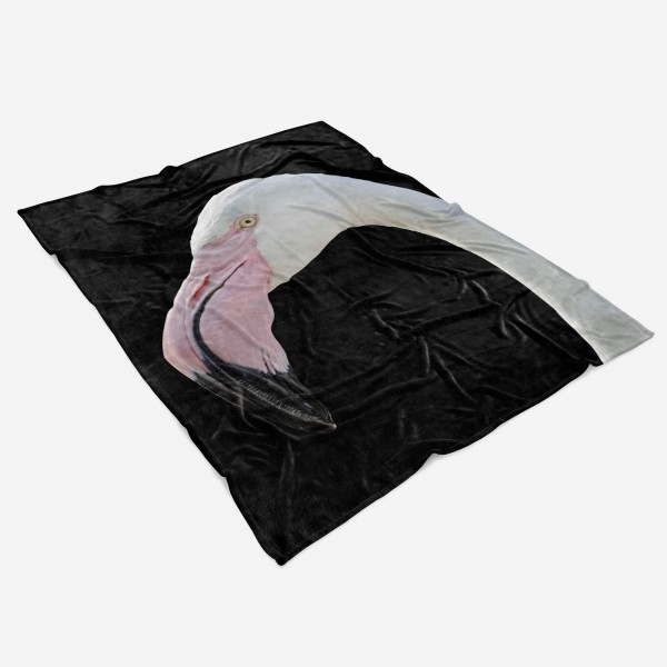 Paul Sinus Art Handtuch Strandhandtuch Saunatuch Kuscheldecke mit Tiermotiv Flamingo Schnabel Blitzverkäufe