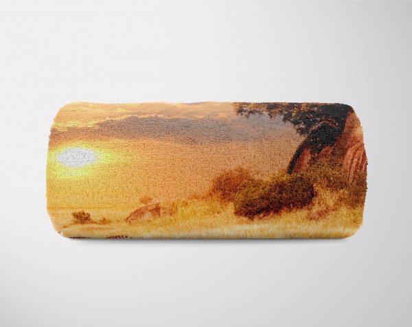 Paul Sinus Art Handtuch Strandhandtuch Saunatuch Kuscheldecke mit Tiermotiv Geparde Afrika Sav Limitierter Zeitrabatt
