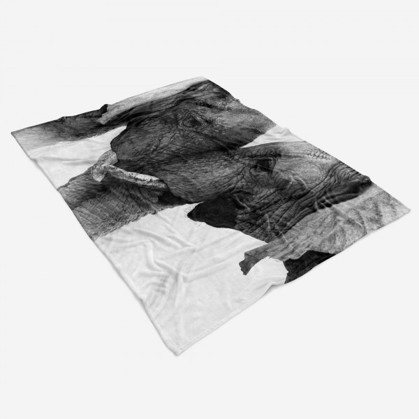 Paul Sinus Art Handtuch Strandhandtuch Saunatuch Kuscheldecke mit Tiermotiv zwei Elefanten Sch Fabrik Onlineshop