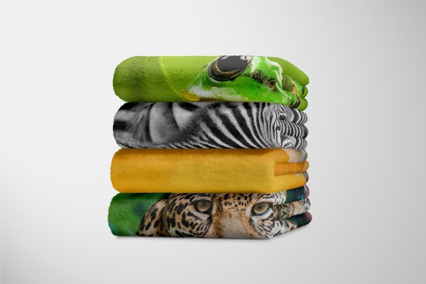 Paul Sinus Art Handtuch Strandhandtuch Saunatuch Kuscheldecke mit Tiermotiv weißer Kranich Günstig kaufen