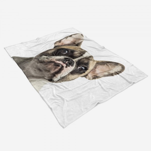 Paul Sinus Art Handtuch Strandhandtuch Saunatuch Kuscheldecke mit Tiermotiv französische Bulld Großer Ausverkauf