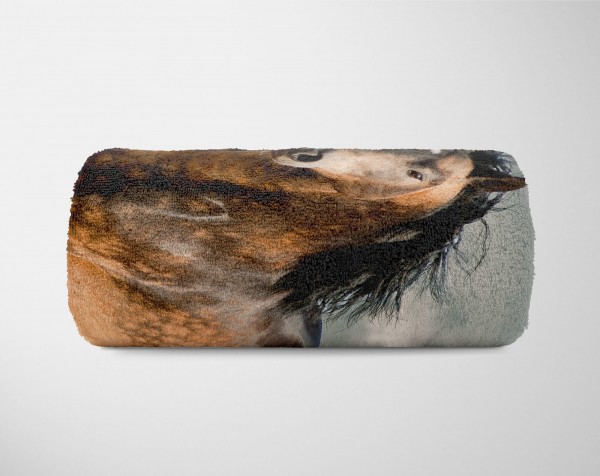 Paul Sinus Art Handtuch Strandhandtuch Saunatuch Kuscheldecke mit Tiermotiv Pferd Wild Online Shopping
