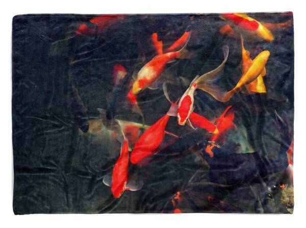 Paul Sinus Art Handtuch Strandhandtuch Saunatuch Kuscheldecke mit Tiermotiv Koi Zuchtkarpfen B