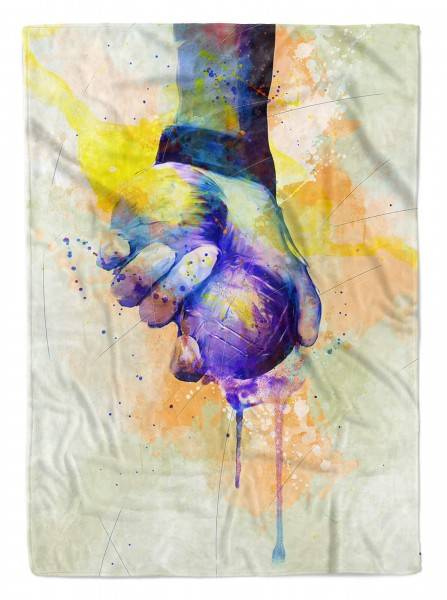 Paul Sinus Art SplashArt Sport Handtuch Strandhandtuch Saunatuch Kuscheldecke Kunstvoll Boule Sporthandt