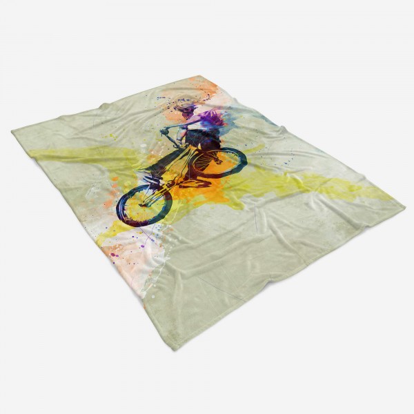 Paul Sinus Art SplashArt Sport Handtuch Strandhandtuch Saunatuch Kuscheldecke Kunstvoll BMX II Sporthand JETZT KAUFEN