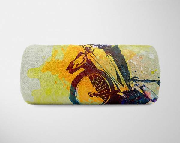 Paul Sinus Art SplashArt Sport Handtuch Strandhandtuch Saunatuch Kuscheldecke Kunstvoll BMX II Sporthand JETZT KAUFEN