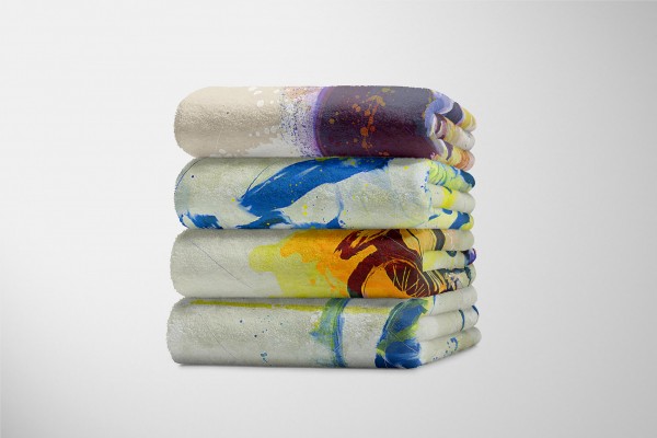 Paul Sinus Art SplashArt Sport Handtuch Strandhandtuch Saunatuch Kuscheldecke Kunstvoll BMX II Sporthand JETZT KAUFEN