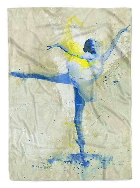Paul Sinus Art SplashArt Sport Handtuch Strandhandtuch Saunatuch Kuscheldecke Kunstvoll Ballett Sporthan