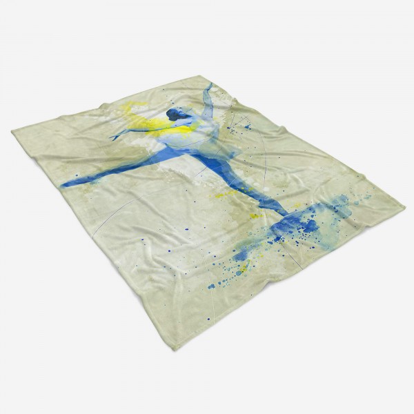 Paul Sinus Art SplashArt Sport Handtuch Strandhandtuch Saunatuch Kuscheldecke Kunstvoll Ballett Sporthan Letzte 2 Tage