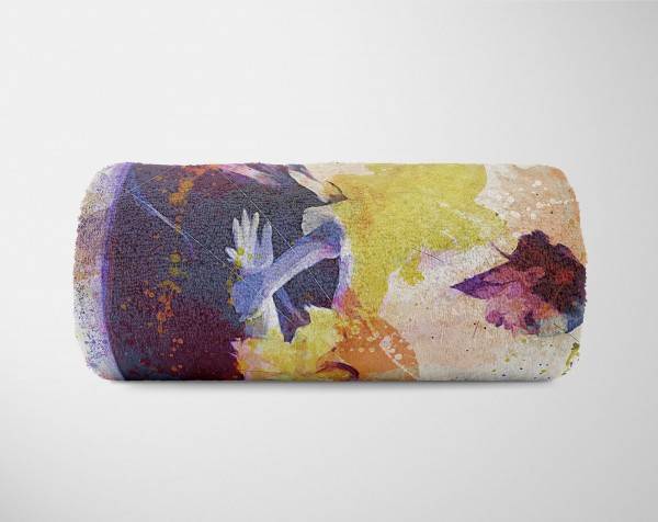 Paul Sinus Art SplashArt Sport Handtuch Strandhandtuch Saunatuch Kuscheldecke Kunstvoll Aikido Sporthand Letzter Tag