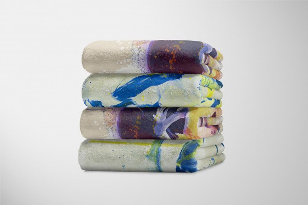 Paul Sinus Art SplashArt Sport Handtuch Strandhandtuch Saunatuch Kuscheldecke Kunstvoll Aikido Sporthand Letzter Tag
